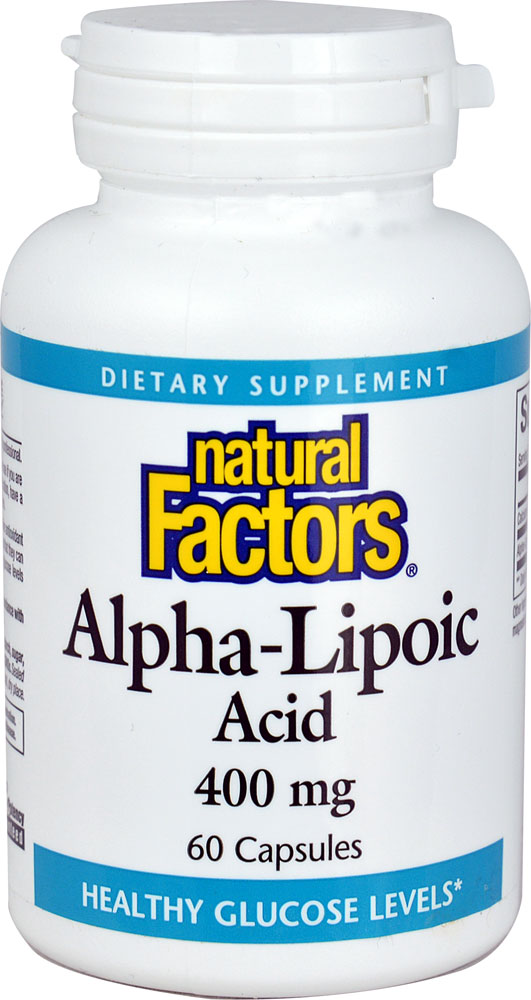 Natural Factors Альфа-липоевая кислота — 400 мг — 60 капсул Natural Factors