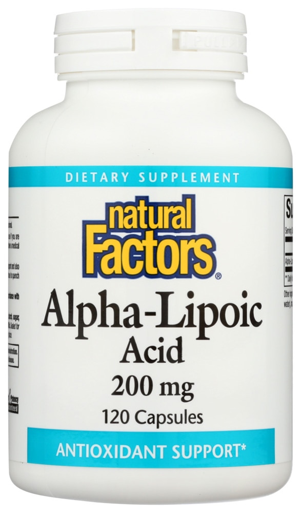 Natural Factors Альфа-липоевая кислота — 200 мг — 120 капсул Natural Factors