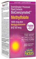 Биокоэнзиматированный метилфолат — 1000 мкг — 60 таблеток Natural Factors
