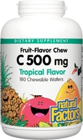 C-500 mg Tropical -- 500 mg - 180 Chewable Wafers (Жевательные вафли) Natural Factors