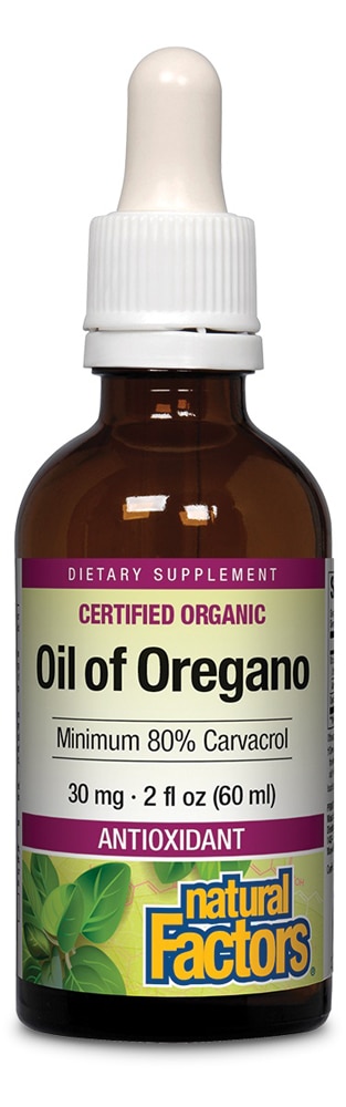 Certified Organic Oil of Oregano -- 2 fl oz (Жидкие унции) Natural Factors