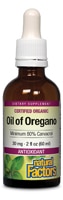 Certified Organic Oil of Oregano -- 2 fl oz (Жидкие унции) Natural Factors