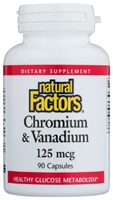 Chromium And Vanadium -- 125 mcg - 90 Capsules (Капсулы) Natural Factors