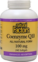 Natural Factors Коэнзим Q10 – 100 мг – 240 мягких таблеток Natural Factors