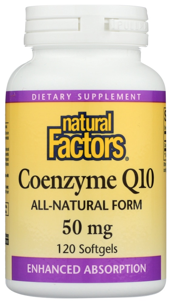 Natural Factors Коэнзим Q10 – 50 мг – 120 мягких капсул Natural Factors
