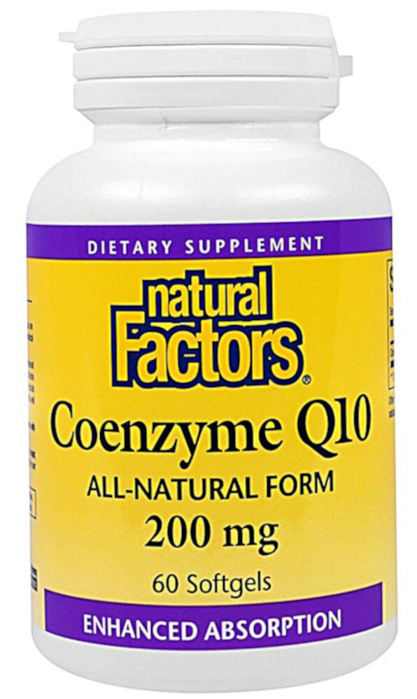 Coenzyme Q10 -- 200 mg - 60 Softgels (Мягкие капсулы) Natural Factors