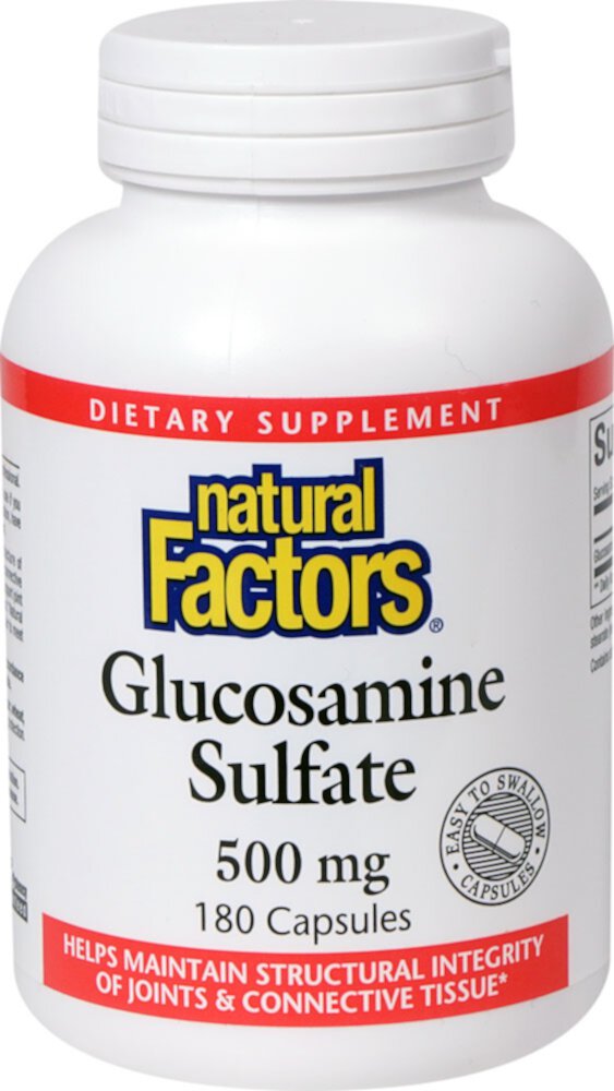 Глюкозамина сульфат Natural Factors – 500 мг – 180 капсул Natural Factors