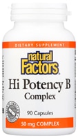 Hi Potency B Complex -- 50 mg - 90 Capsules (Капсулы) Natural Factors