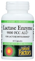 Lactase Enzyme 9000 FCC ALU -- 60 Capsules (Капсулы) Natural Factors