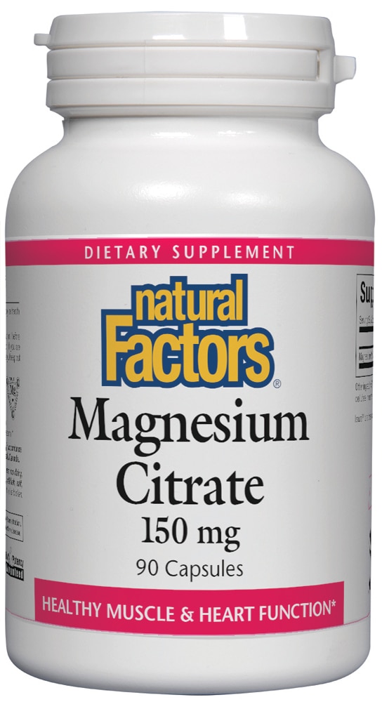 Magnesium Citrate -- 150 mg - 90 Capsules (Капсулы) Natural Factors