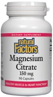 Цитрат магния Natural Factors -- 150 мг -- 90 капсул Natural Factors