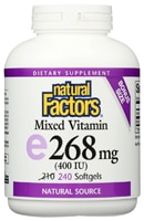 Natural Factors Mixed E – 400 МЕ – 240 капсул Natural Factors