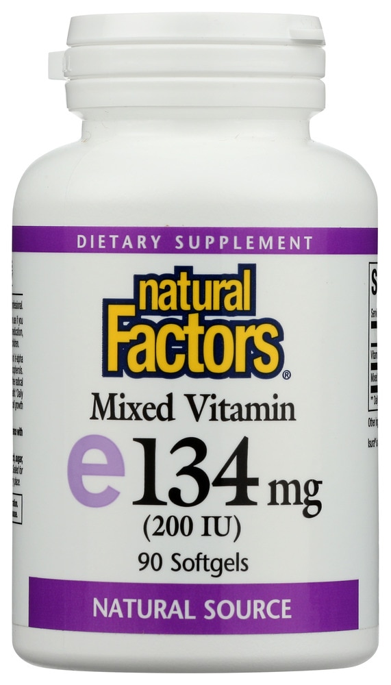 Смесь витамина Е 134 мг — 200 МЕ — 90 мягких таблеток Natural Factors