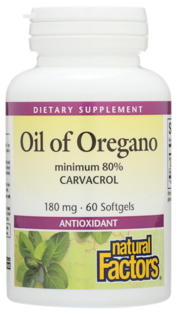 Oil of Oregano -- 180 mg - 60 Softgels (Мягкие капсулы) Natural Factors