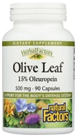 Olive Leaf Extract -- 500 mg - 90 Capsules (Капсулы) Natural Factors