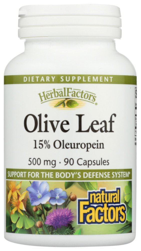 Olive Leaf Extract -- 500 mg - 90 Capsules (Капсулы) Natural Factors