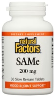 SAMe -- 200 mg - 30 Enteric Coated Tablets (Таблетки с энтеросолюбильной оболочкой) Natural Factors