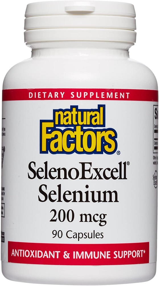 SelenoExcell® Selenium Yeast - 200 мкг - 90 капсул - Natural Factors Natural Factors