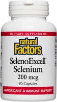 SelenoExcell® Selenium Yeast - 200 мкг - 90 капсул - Natural Factors Natural Factors