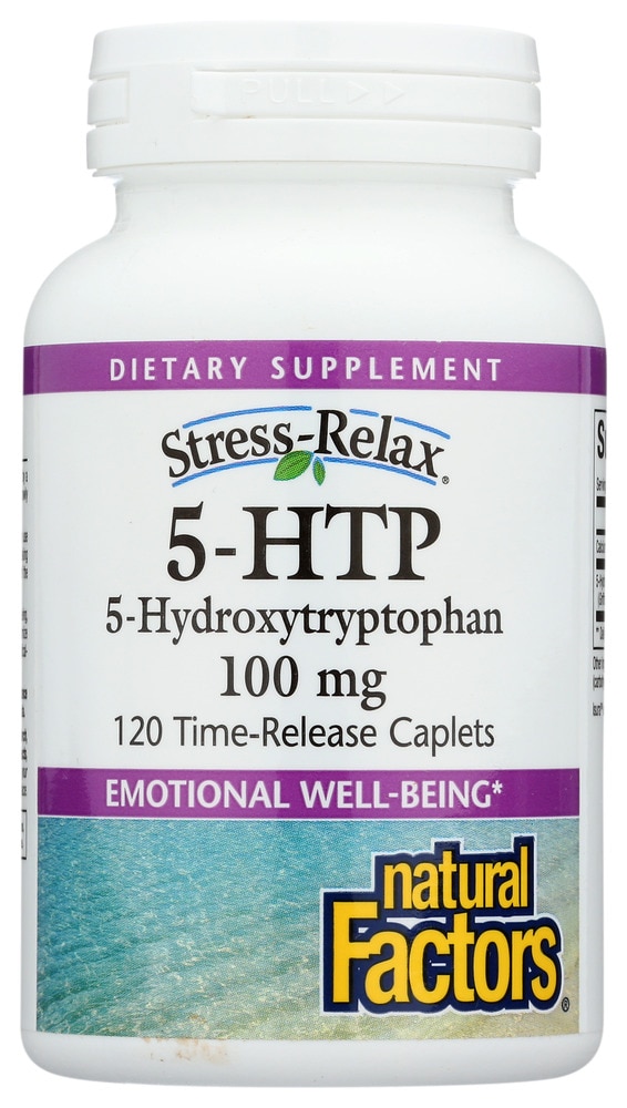 Stress-Relax® 5-HTP, 100 мг, 120 таблеток с замедленным высвобождением Natural Factors