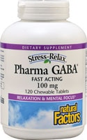 Stress-Relax® Pharma GABA® -- 100 mg - 120 Chewable Tablets (Жевательные таблетки) Natural Factors