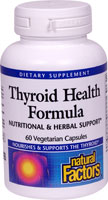 Thyroid Health Formula -- 60 Vegetarian Capsules (Вегетарианские капсулы) Natural Factors