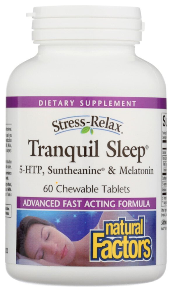 Stress-Relax® Tranquil Sleep -- 60 жевательных таблеток Natural Factors