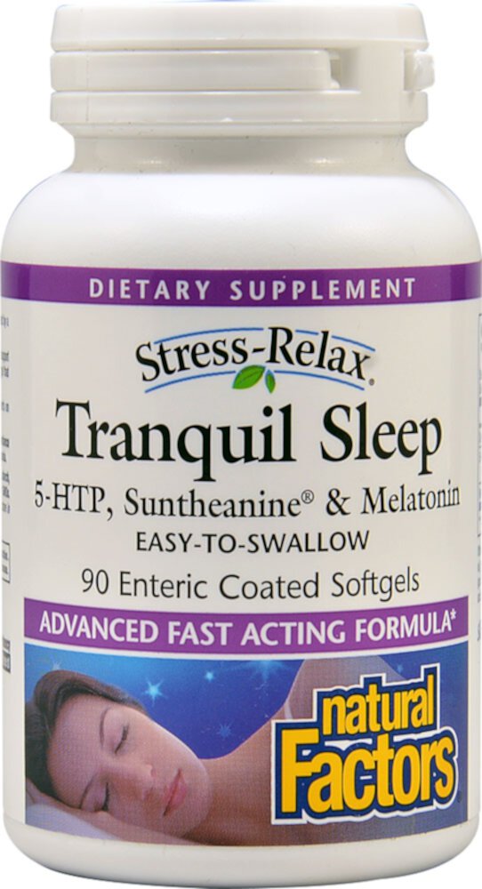Stress-Relax® Спокойный сон -- 90 мягких капсул с кишечнорастворимой оболочкой Natural Factors