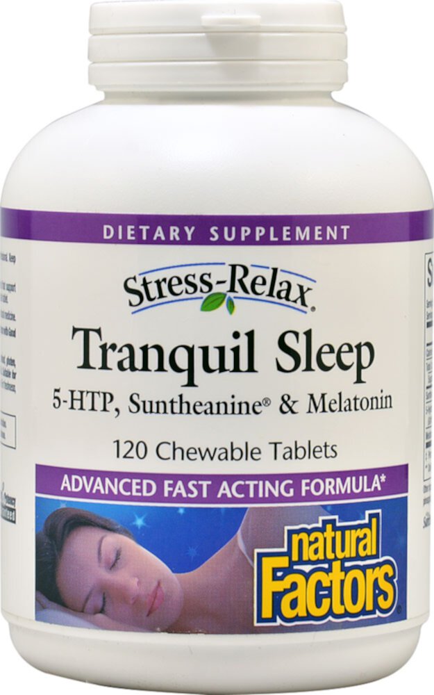 Stress-Relax® Tranquil Sleep, 120 жевательных таблеток Natural Factors
