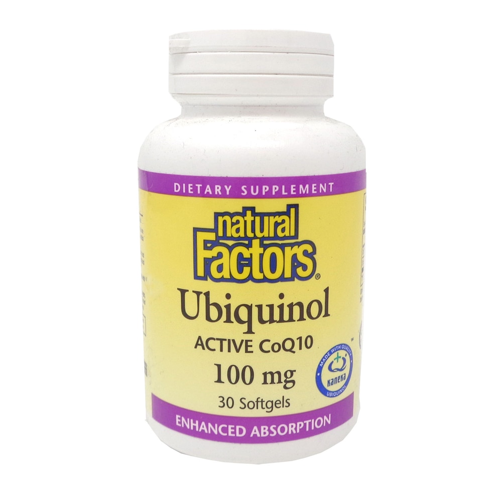 Ubiquinol QH® Active CoQ10 -- 100 mg - 30 Softgels (Мягкие капсулы) Natural Factors