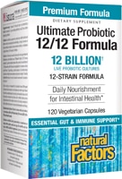 Ultimate Probiotic 12-12 Formula -- 12 billion cells - 120 Vegetarian Capsules (Вегетарианские капсулы) Natural Factors