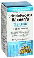 Natural Factors Ultimate Probiotic Women's Formula — 12 миллиардов — 60 вегетарианских капсул Natural Factors