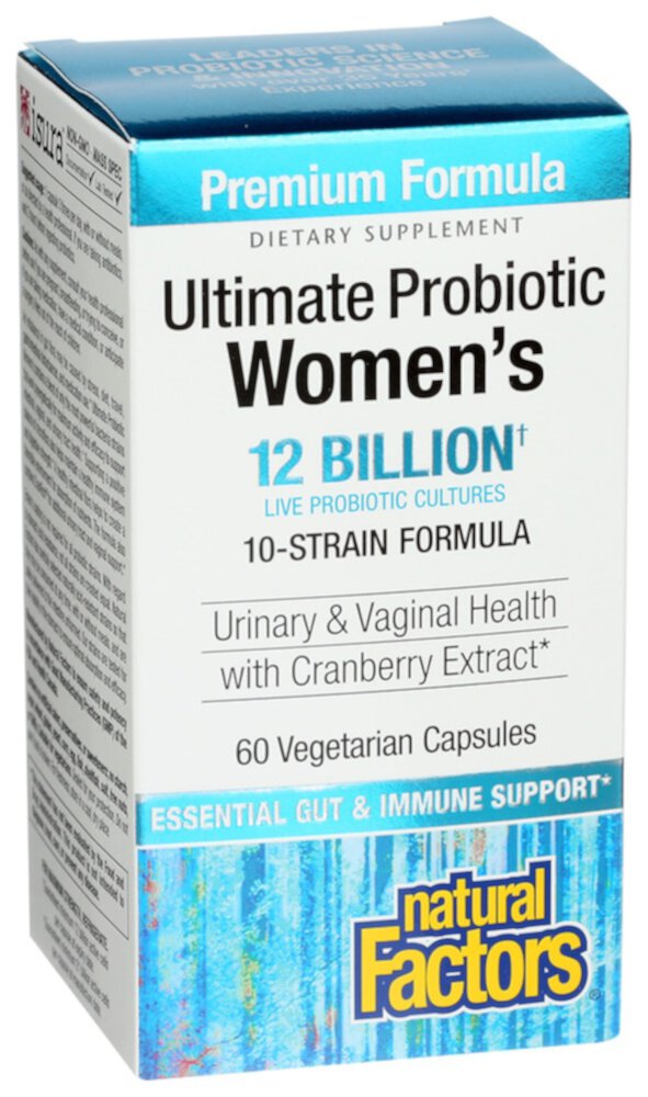 Natural Factors Ultimate Probiotic Women's Formula — 12 миллиардов — 60 вегетарианских капсул Natural Factors
