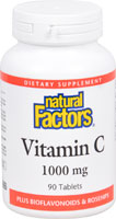 Vitamin C Plus Bioflavonoids and Rosehips -- 1000 mg - 90 Tablets (Таблетки) Natural Factors