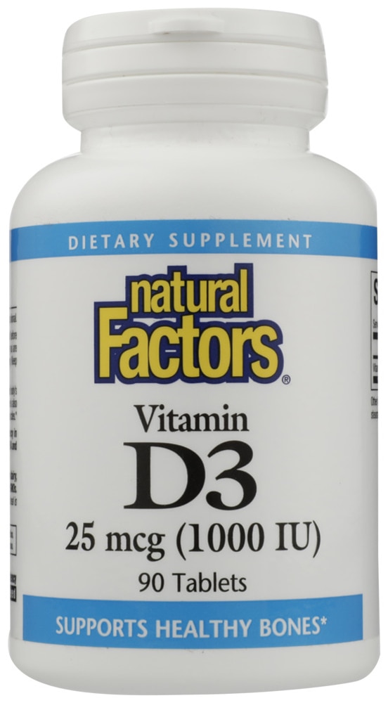Natural Factors Витамин D3 - 1000 МЕ - 90 таблеток Natural Factors