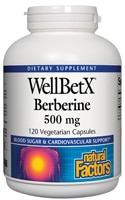 WellBetX® Berberine - 500 мг - 120 вегетарианских капсул - Natural Factors Natural Factors