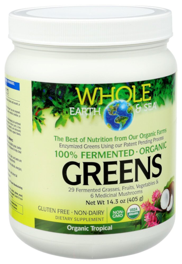 Ферментированные Органические Зеленые Смеси Тропик - 30 порций - Natural Factors Natural Factors
