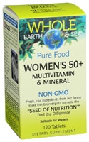 Whole Earth & Sea для женщин 50 плюс мультивитамины и минералы, 120 таблеток Natural Factors