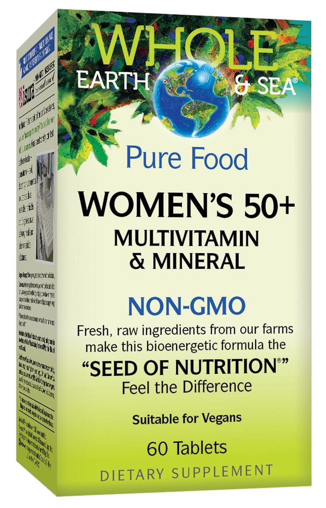Natural Factors Whole Earth & Sea Women's 50 плюс мультивитамины и минералы - 60 таблеток Natural Factors