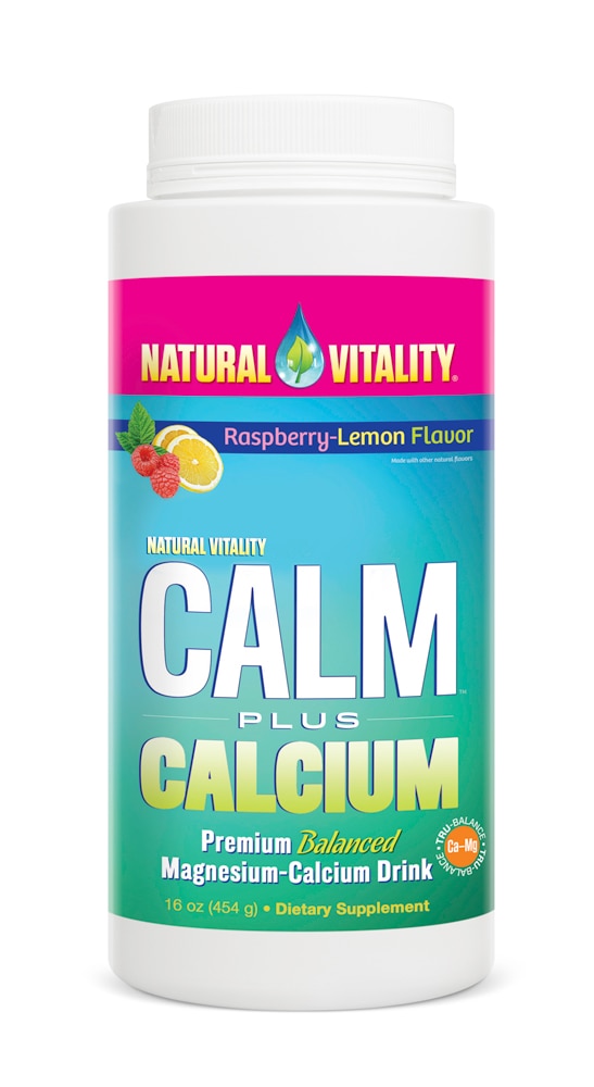 Распорошение магния и кальция Natural Calm Plus Calcium с малиной и лимоном, 454 г Natural Vitality