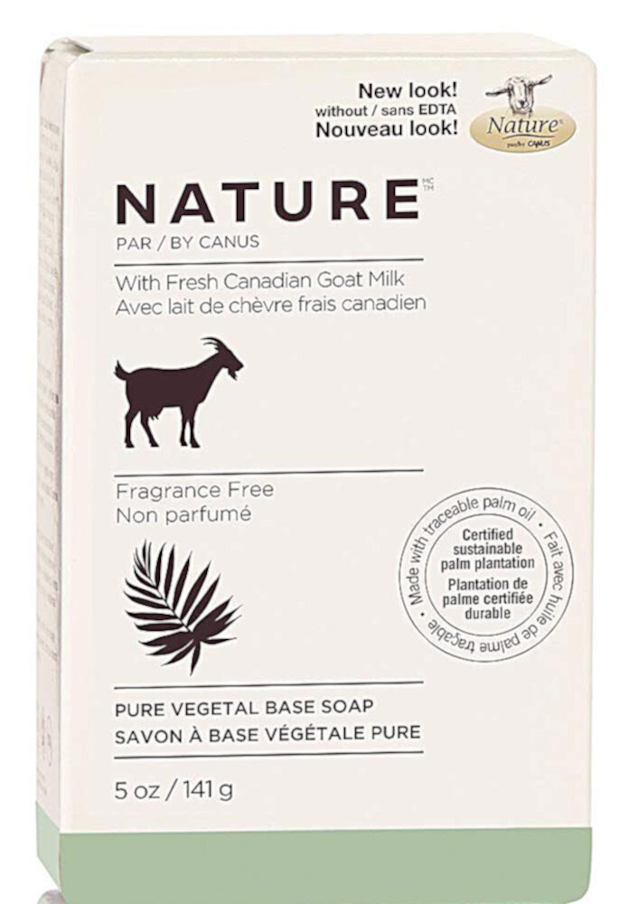 Натуральное мыло с козьим молоком Nature By Canus, без запаха, 5 унций Nature by Canus