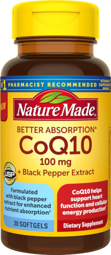 Nature Made Better Absorbment CoQ10 -- 100 мг -- 30 мягких таблеток Nature Made