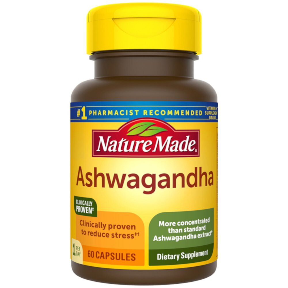 Ashwagandha -- 60 Capsules (Капсулы) Nature Made