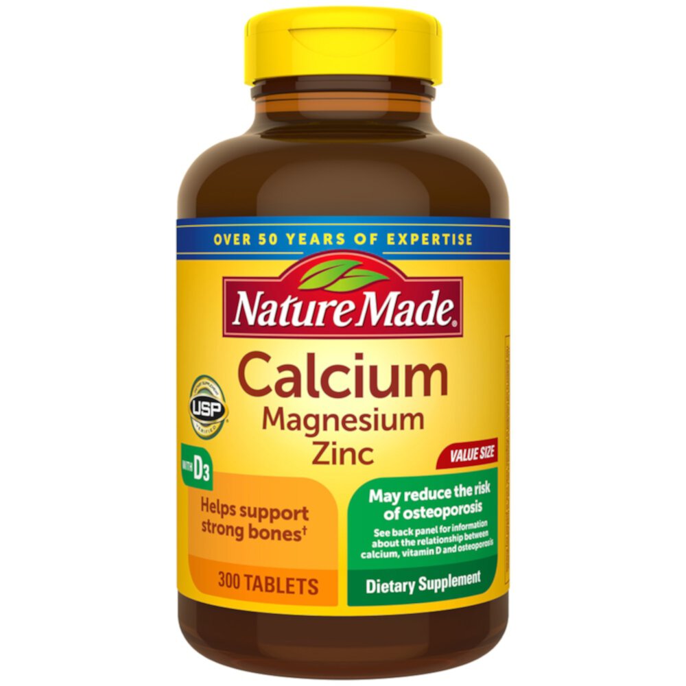Nature Made кальций магний цинк с витамином D3 -- 300 таблеток Nature Made
