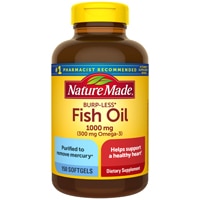 Nature Made Рыбий жир без отрыжки — 1000 мг — 150 мягких желатиновых капсул Nature Made