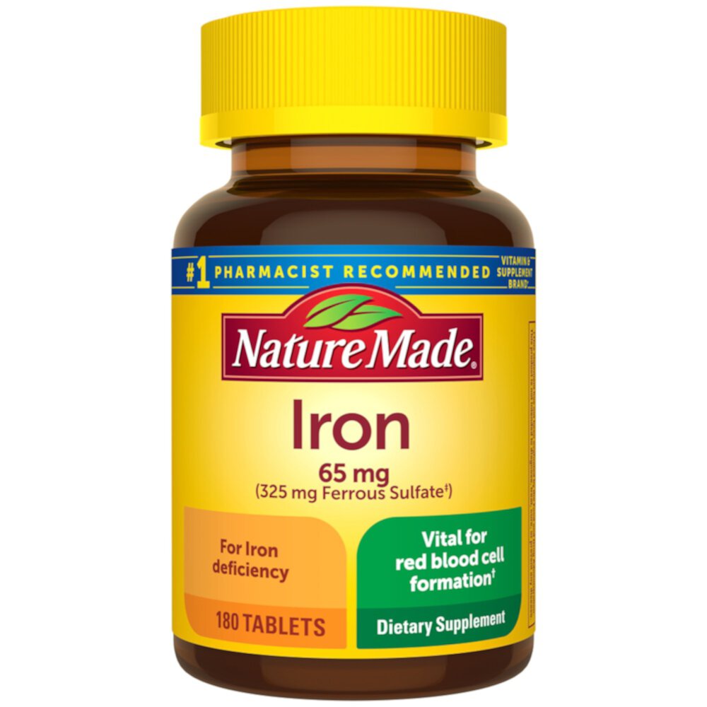 Iron -- 65 mg - 180 Tablets (Таблетки) Nature Made