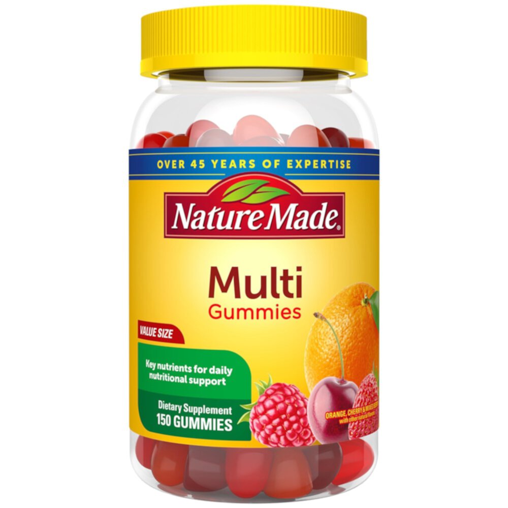 Multi Adult Gummies (Жевательные конфеты) Assorted Fruit -- 150 Gummies Nature Made