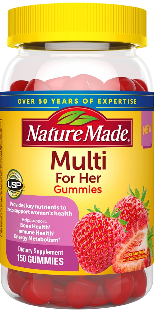 Мультивитамины для неё, Жевательные конфеты со вкусом клубники - 150 шт - Nature Made Nature Made