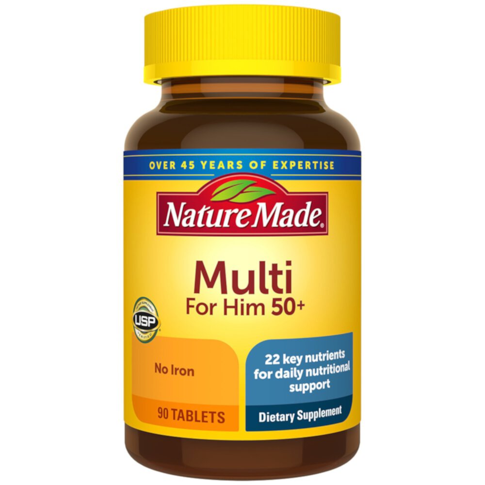 Мультивитамины для мужчин 50+ - 90 таблеток - Nature Made Nature Made