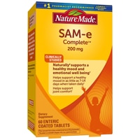 SAM-E Complete -- 200 mg - 60 Enteric-Coated Tablets (Таблетки с покрытием) Nature Made